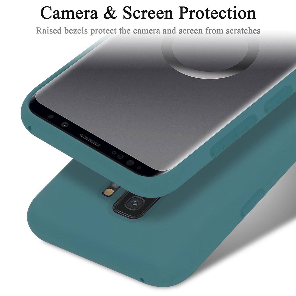 Cadorabo Schutzhülle für Samsung Galaxy S9 PLUS Hülle in Grün Handyhülle Case Cover TPU Etui
