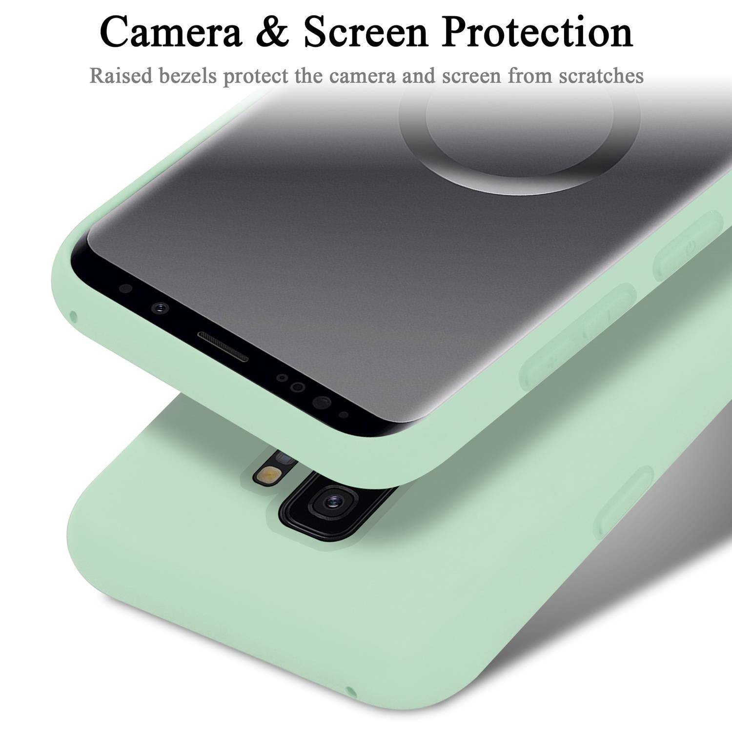 Cadorabo Schutzhülle für Samsung Galaxy S9 PLUS Hülle in Grün Handyhülle Case Cover TPU Etui
