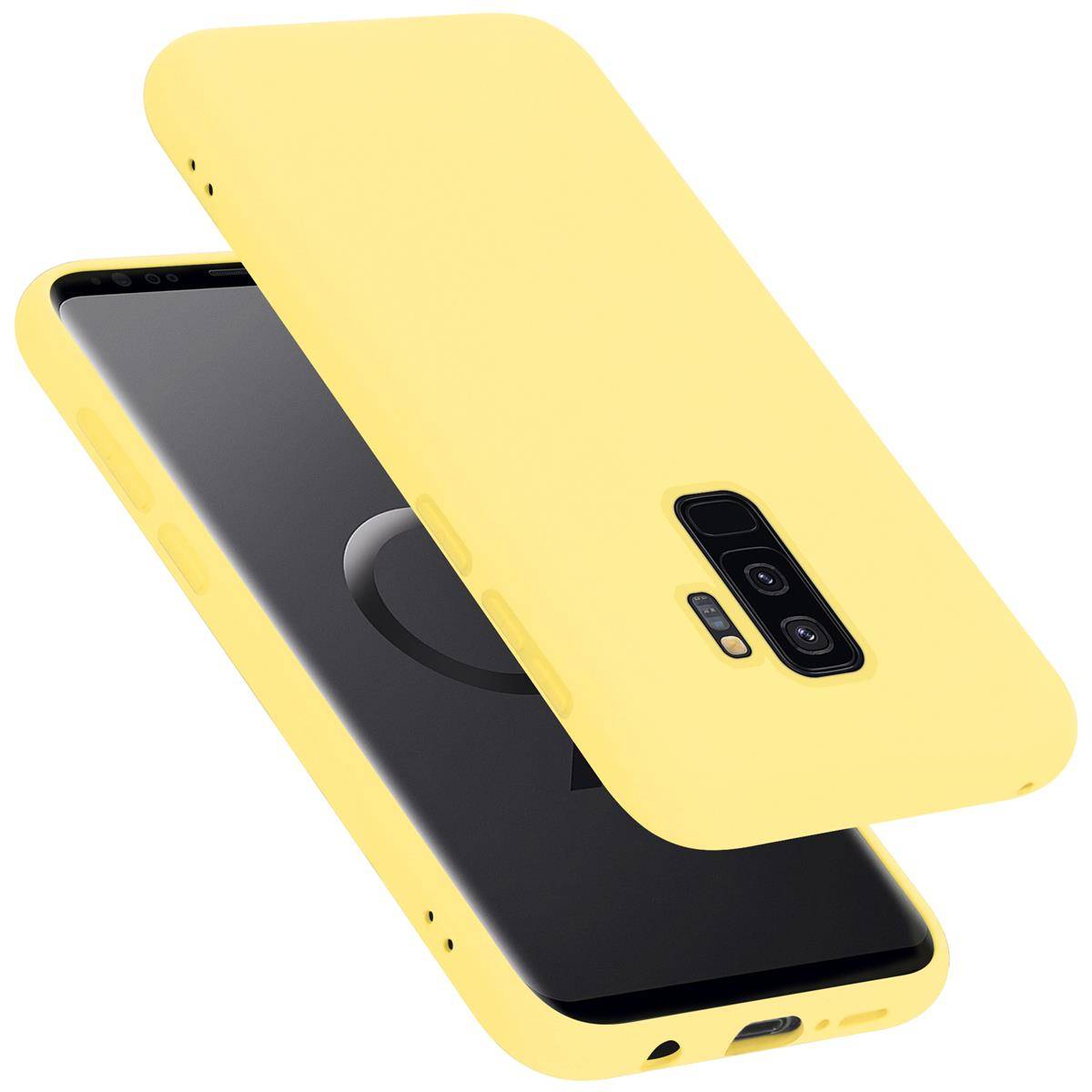 Cadorabo Schutzhülle für Samsung Galaxy S9 PLUS Hülle in Gelb Handyhülle Case Cover TPU Etui