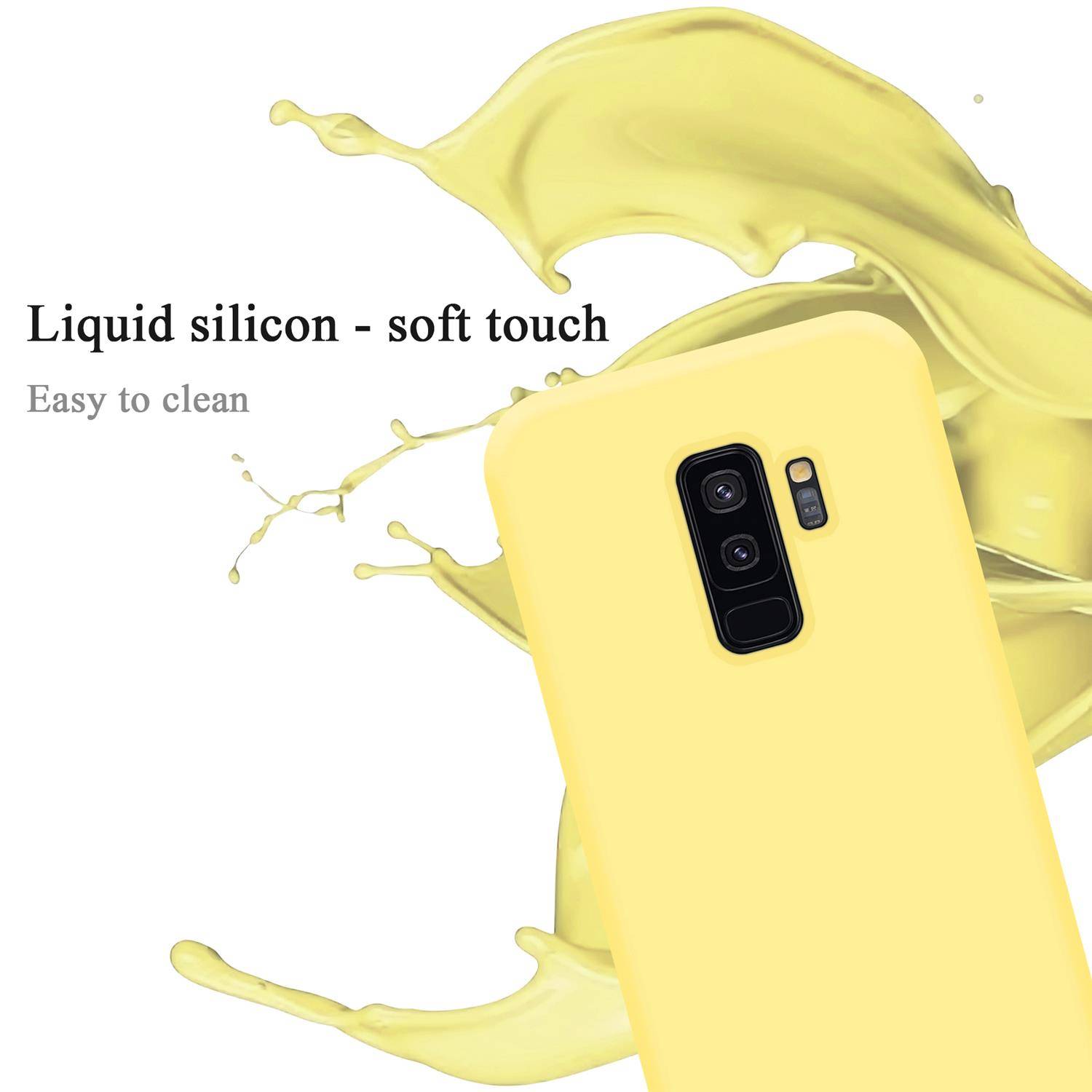 Cadorabo Schutzhülle für Samsung Galaxy S9 PLUS Hülle in Gelb Handyhülle Case Cover TPU Etui
