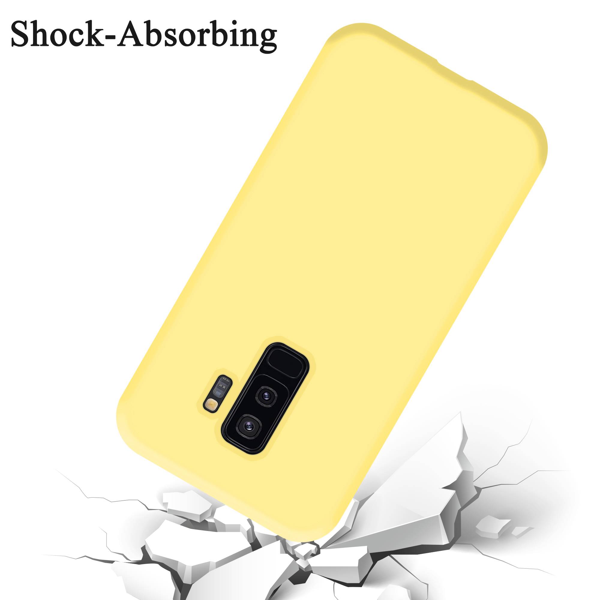 Cadorabo Schutzhülle für Samsung Galaxy S9 PLUS Hülle in Gelb Handyhülle Case Cover TPU Etui