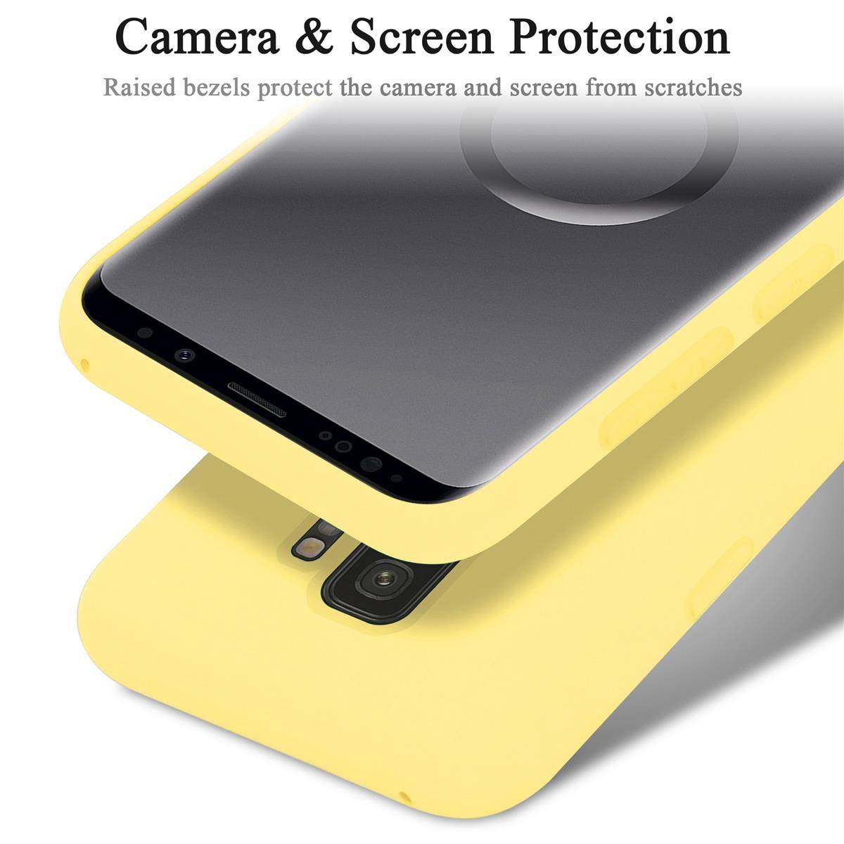 Cadorabo Schutzhülle für Samsung Galaxy S9 PLUS Hülle in Gelb Handyhülle Case Cover TPU Etui