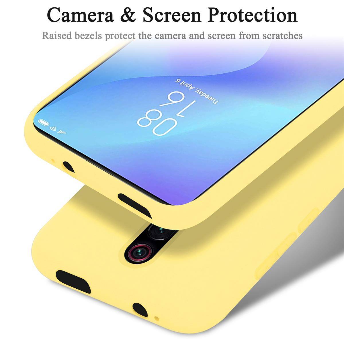 Cadorabo Schutzhülle für Xiaomi Mi 9T / Mi 9T PRO / RedMi K20 / RedMi K20 PRO Hülle in Gelb Handyhülle Case Cover TPU