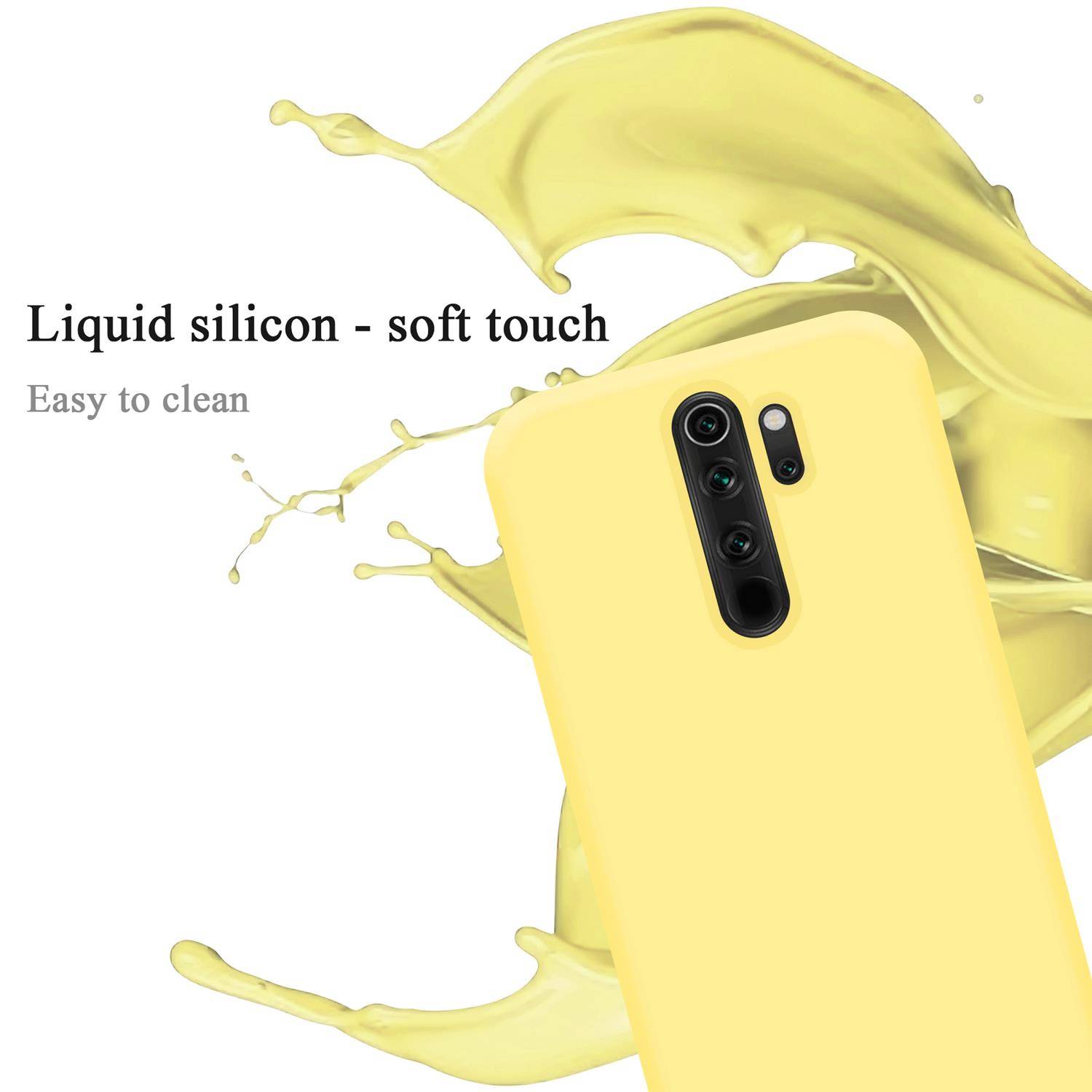 Cadorabo Schutzhülle für Xiaomi RedMi NOTE 8 PRO Hülle in Gelb Handyhülle Case Cover TPU Etui