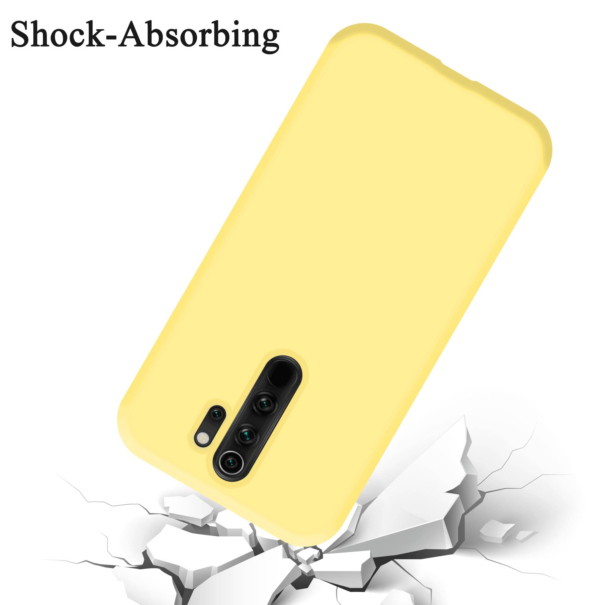 Cadorabo Schutzhülle für Xiaomi RedMi NOTE 8 PRO Hülle in Gelb Handyhülle Case Cover TPU Etui