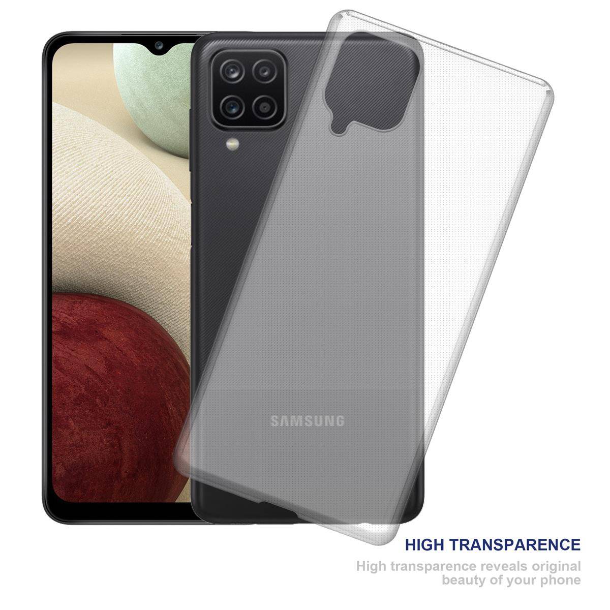 Cadorabo Hülle für Samsung Galaxy A12 / M12 Schutz Hülle in natur Schutzhülle TPU Silikon Cover Etui Case