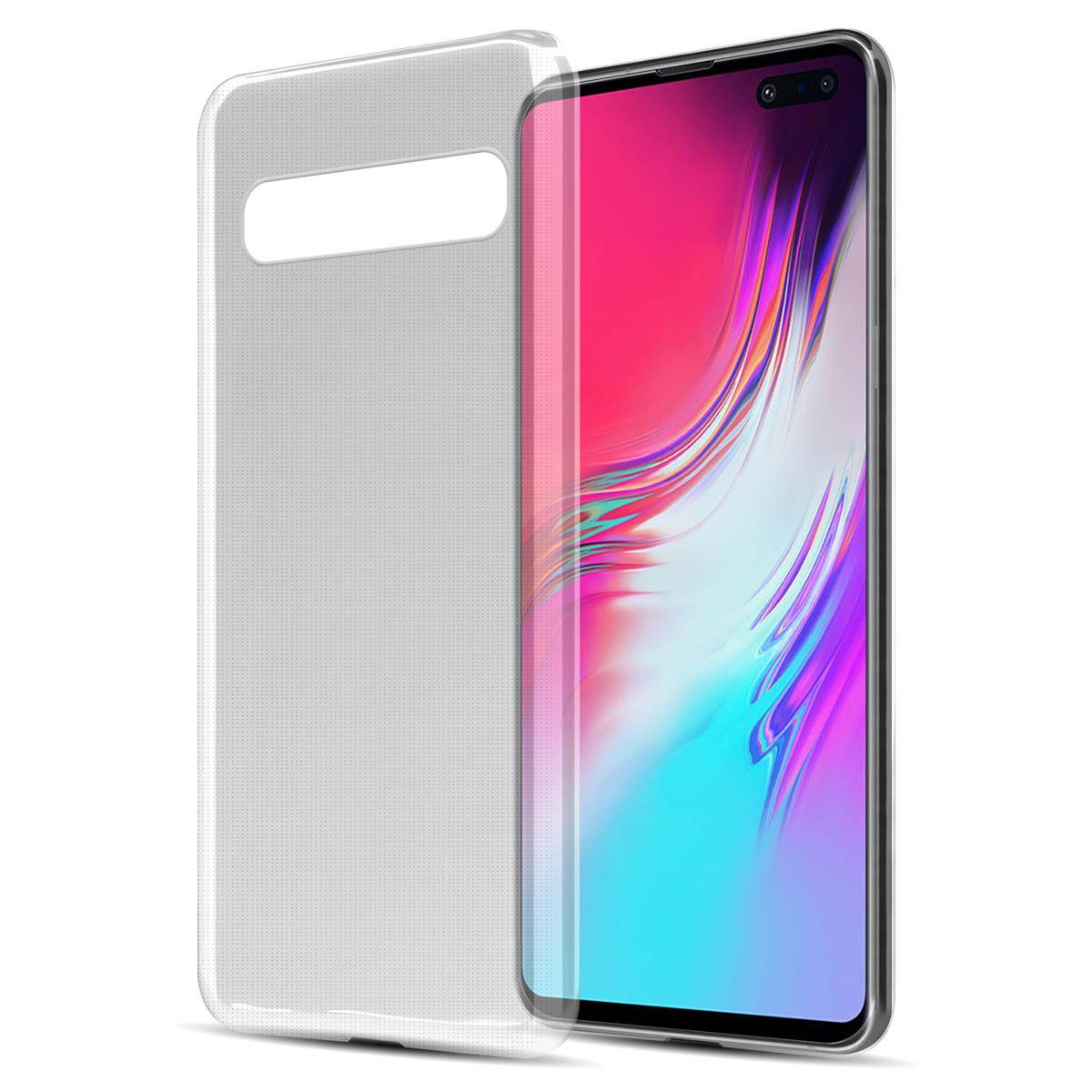 Cadorabo Hülle für Samsung Galaxy S10 5G Schutz Hülle in natur Schutzhülle TPU Silikon Cover Etui Case