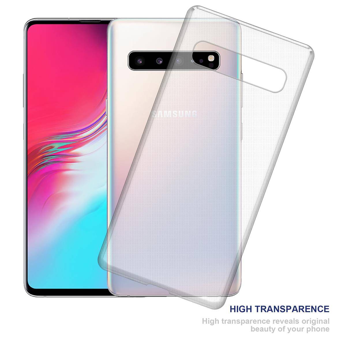 Cadorabo Hülle für Samsung Galaxy S10 5G Schutz Hülle in natur Schutzhülle TPU Silikon Cover Etui Case
