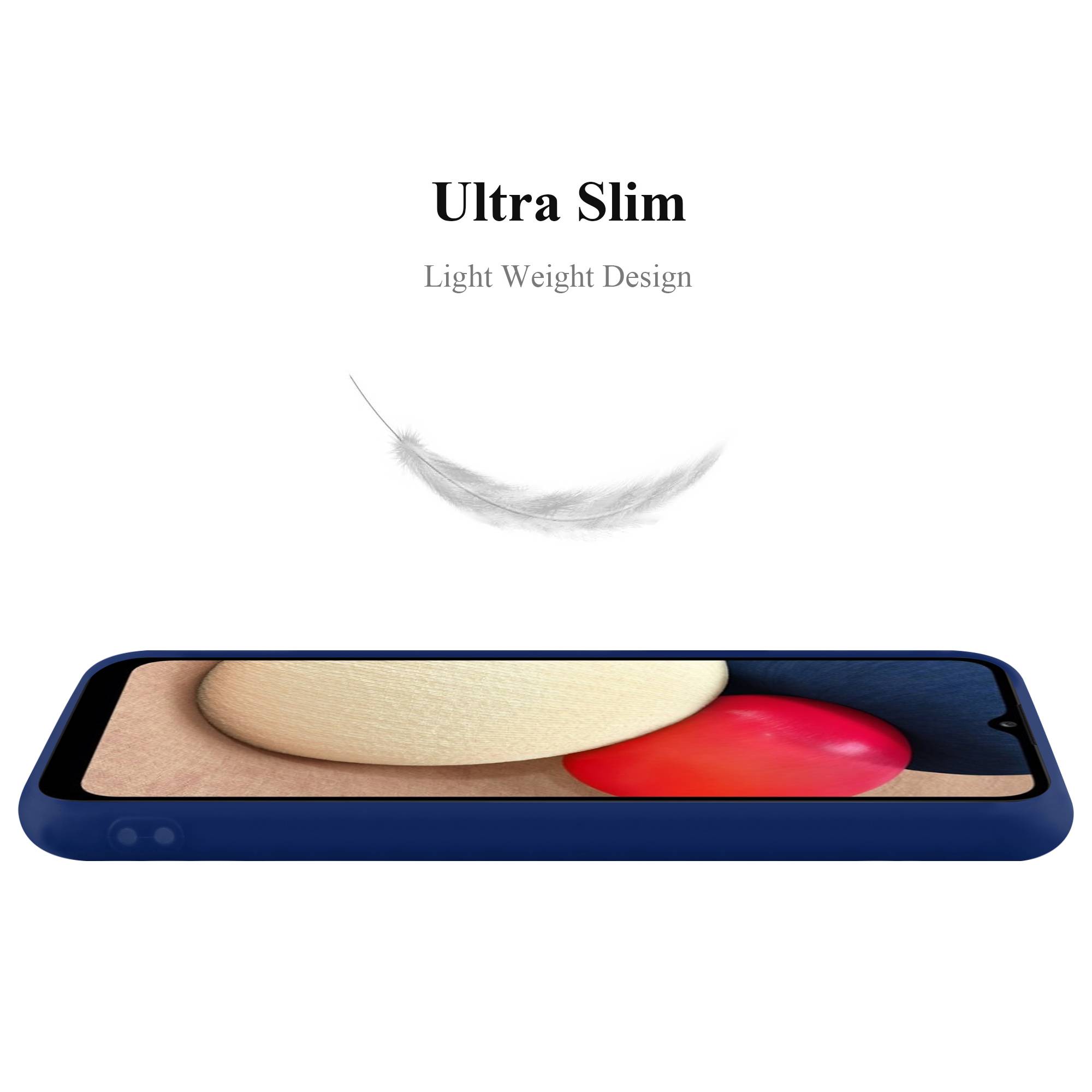 Cadorabo Hülle für Samsung Galaxy A02s Schutzhülle in Blau Handyhülle TPU Silikon Etui Case Cover