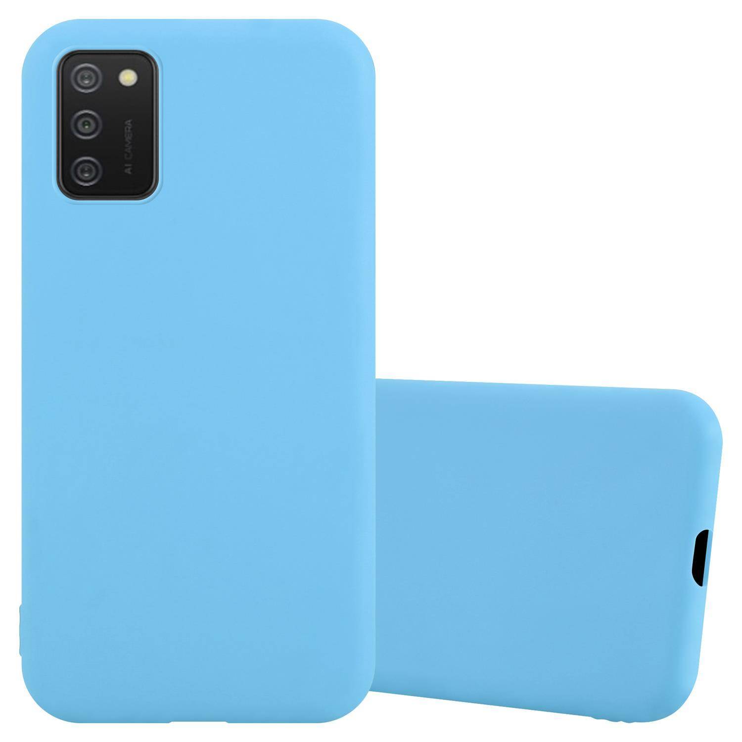 Cadorabo Hülle für Samsung Galaxy A02s Schutzhülle in Blau Handyhülle TPU Silikon Etui Case Cover