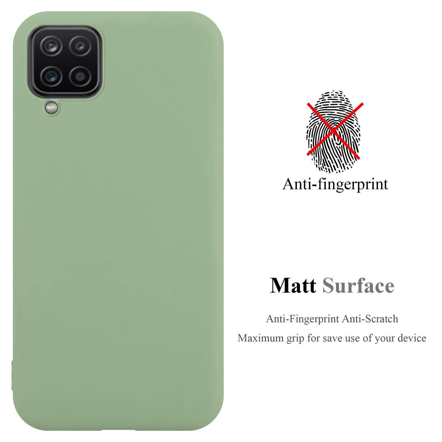 Cadorabo Hülle für Samsung Galaxy A12 / M12 Schutzhülle in Grün Handyhülle TPU Silikon Etui Case Cover