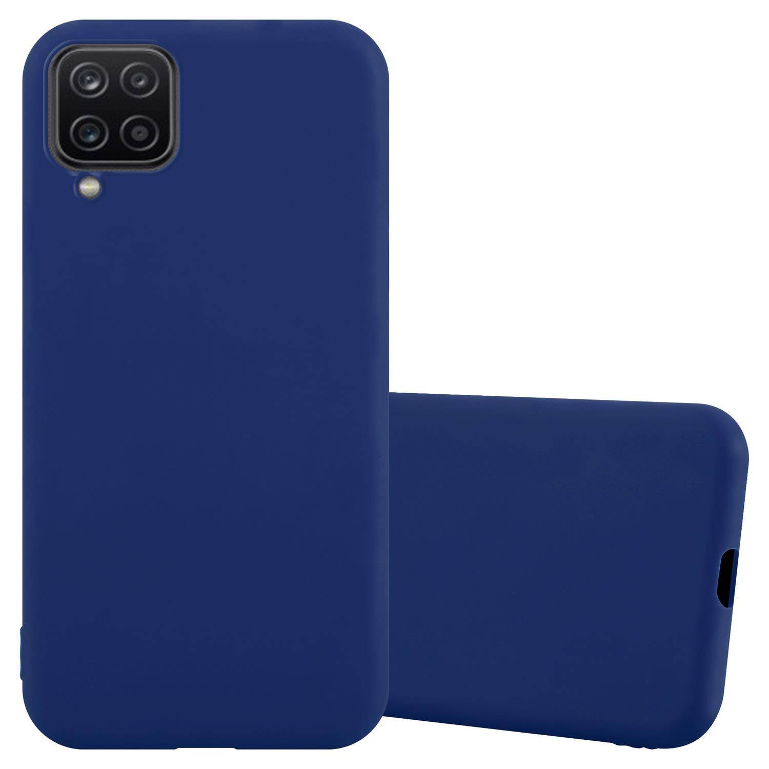 Cadorabo Hülle für Samsung Galaxy A12 / M12 Schutzhülle in Blau Handyhülle TPU Silikon Etui Case Cover