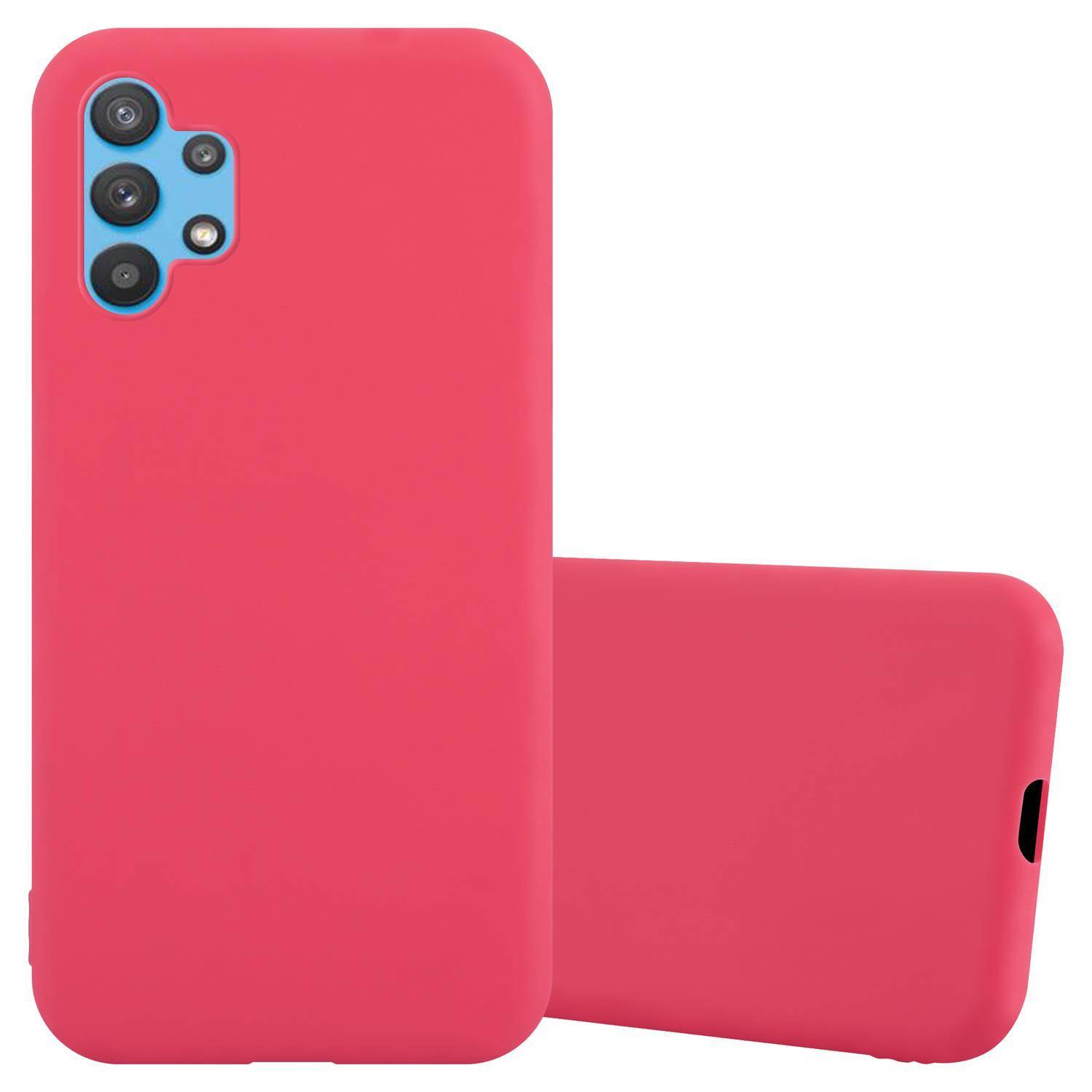 Cadorabo Hülle für Samsung Galaxy A32 4G Schutzhülle in Rot Handyhülle TPU Silikon Etui Case Cover