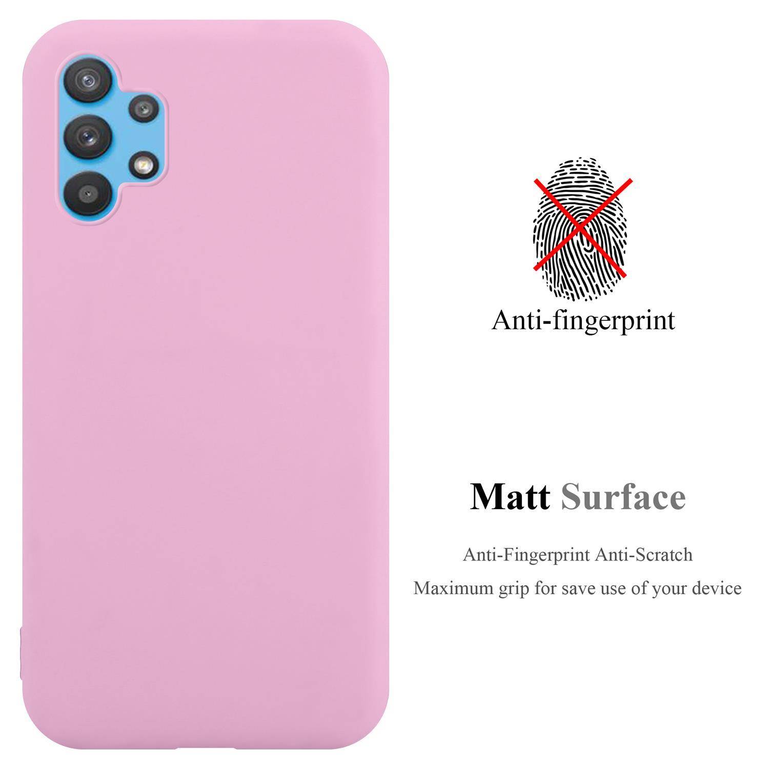 Cadorabo Hülle für Samsung Galaxy A32 4G Schutzhülle in Rosa Handyhülle TPU Silikon Etui Case Cover