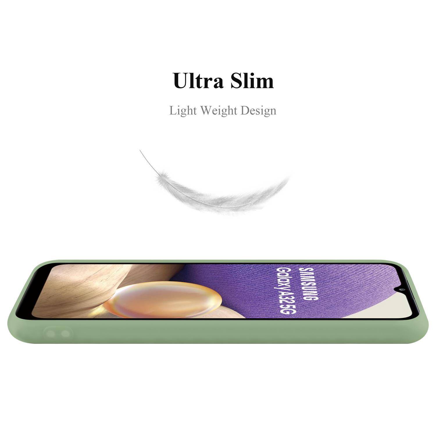 Cadorabo Hülle für Samsung Galaxy A32 4G Schutzhülle in Grün Handyhülle TPU Silikon Etui Case Cover