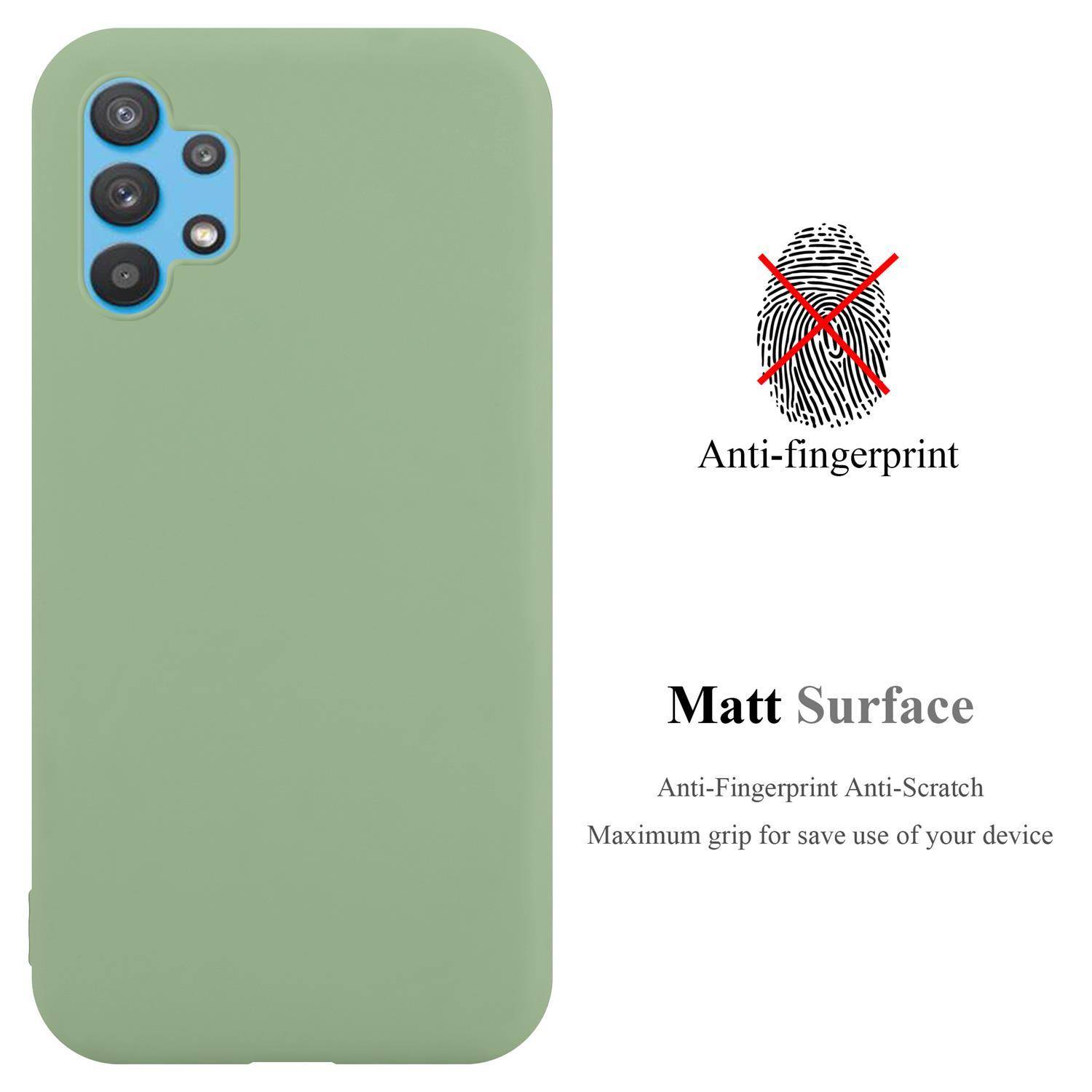 Cadorabo Hülle für Samsung Galaxy A32 4G Schutzhülle in Grün Handyhülle TPU Silikon Etui Case Cover