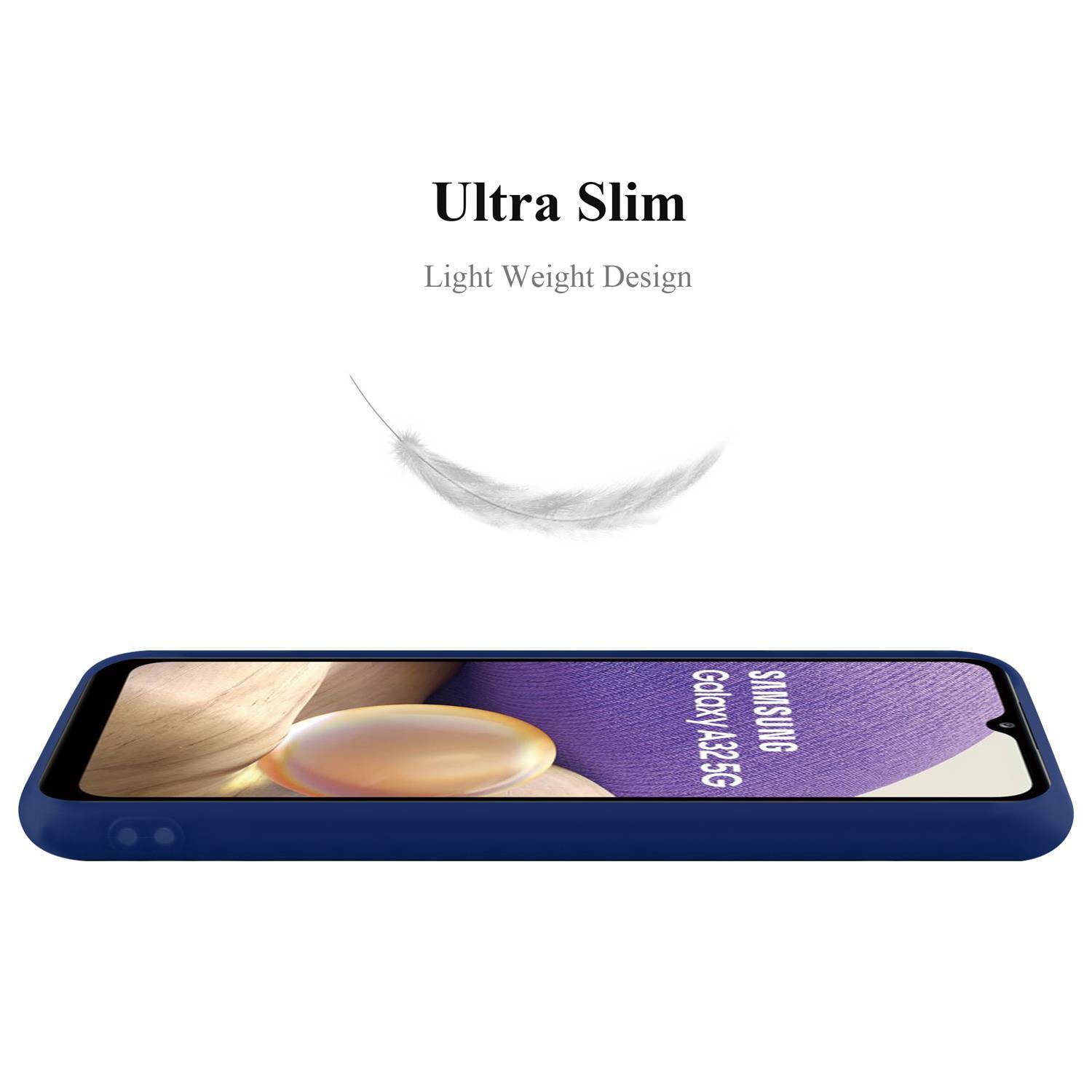 Cadorabo Hülle für Samsung Galaxy A32 4G Schutzhülle in Blau Handyhülle TPU Silikon Etui Case Cover