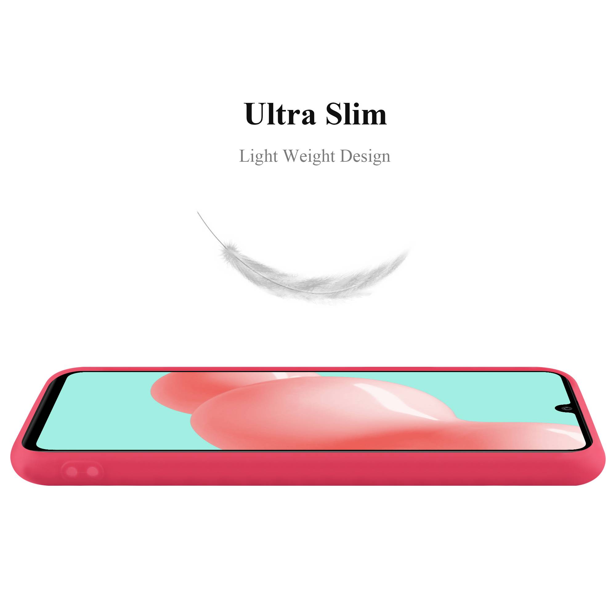 Cadorabo Hülle für Samsung Galaxy A41 Schutzhülle in Rot Handyhülle TPU Silikon Etui Case Cover
