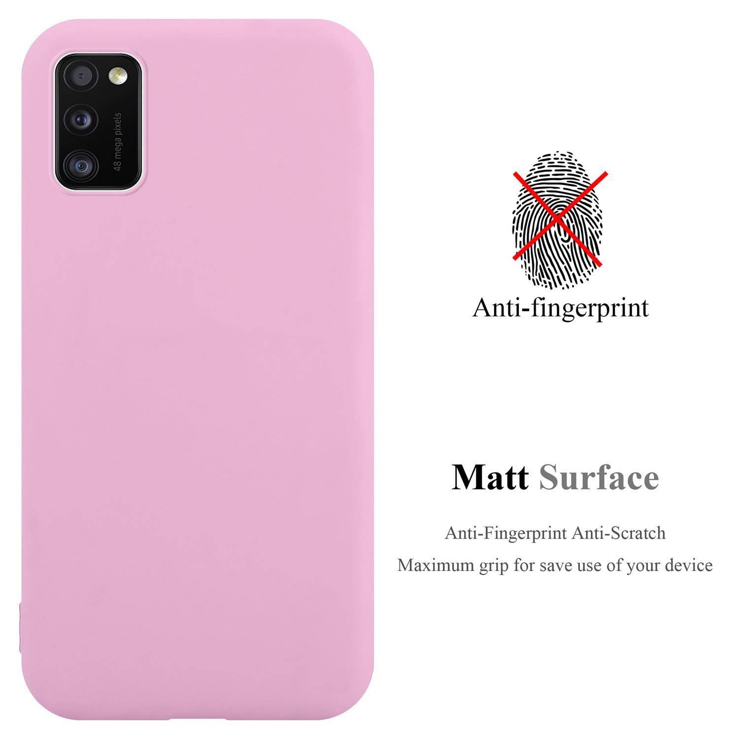 Cadorabo Hülle für Samsung Galaxy A41 Schutzhülle in Rosa Handyhülle TPU Silikon Etui Case Cover