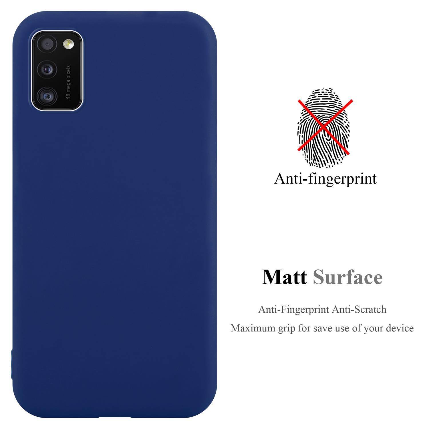 Cadorabo Hülle für Samsung Galaxy A41 Schutzhülle in Blau Handyhülle TPU Silikon Etui Case Cover