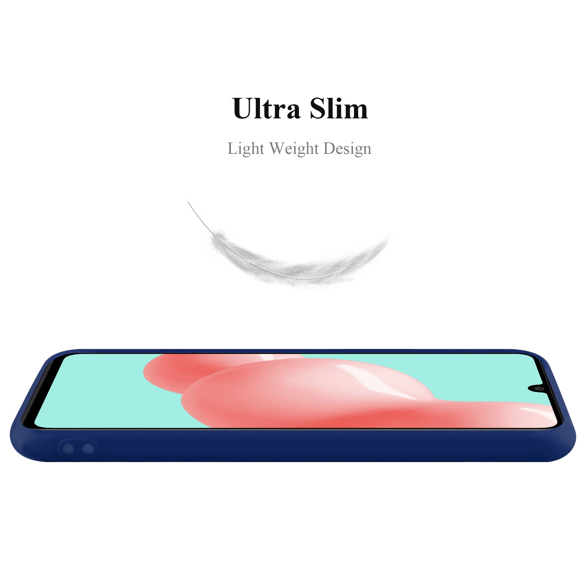 Cadorabo Hülle für Samsung Galaxy A41 Schutzhülle in Blau Handyhülle TPU Silikon Etui Case Cover