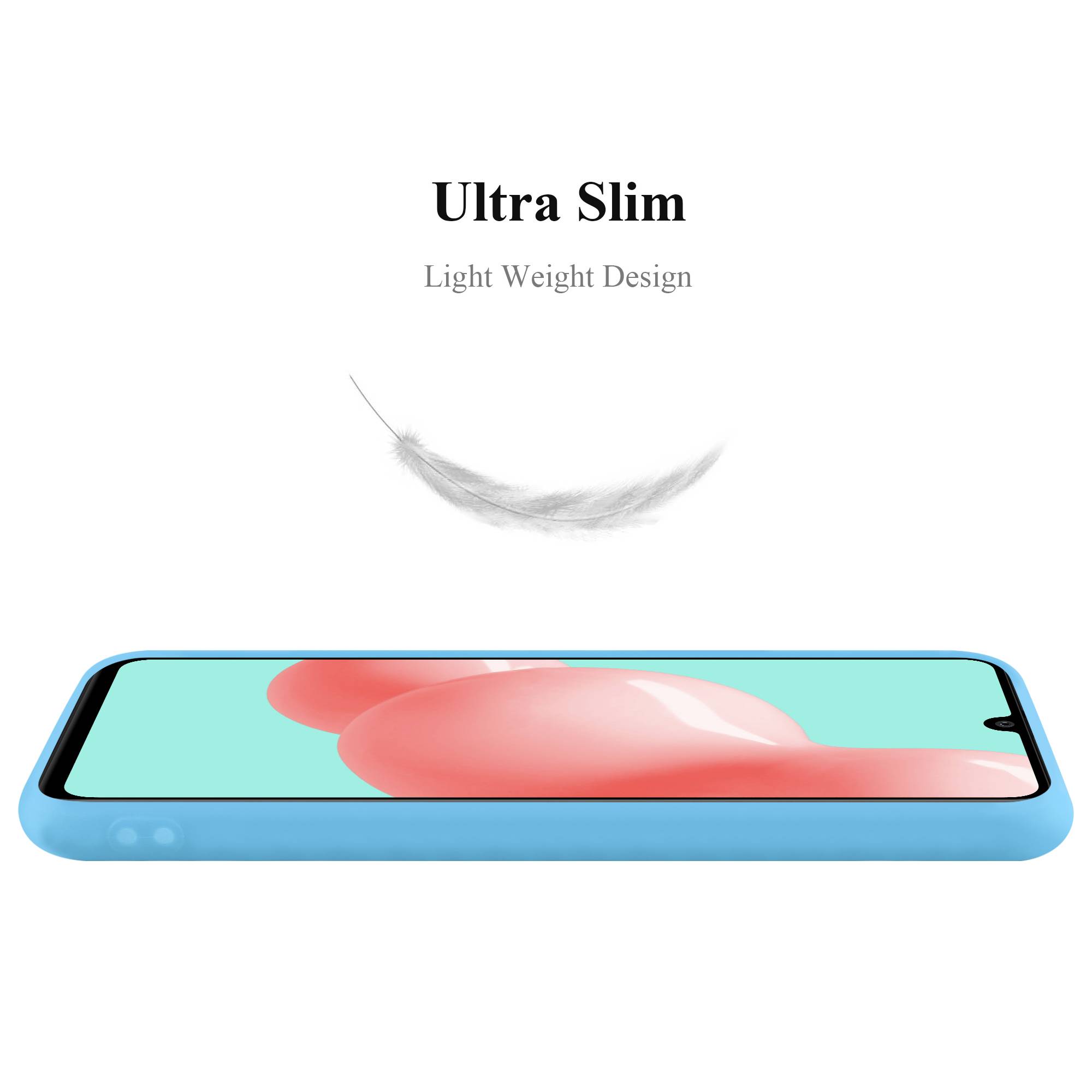 Cadorabo Hülle für Samsung Galaxy A41 Schutzhülle in Blau Handyhülle TPU Silikon Etui Case Cover