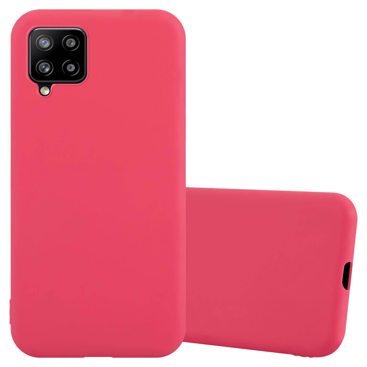 Cadorabo Hülle für Samsung Galaxy A42 4G Schutzhülle in Rot Handyhülle TPU Silikon Etui Case Cover