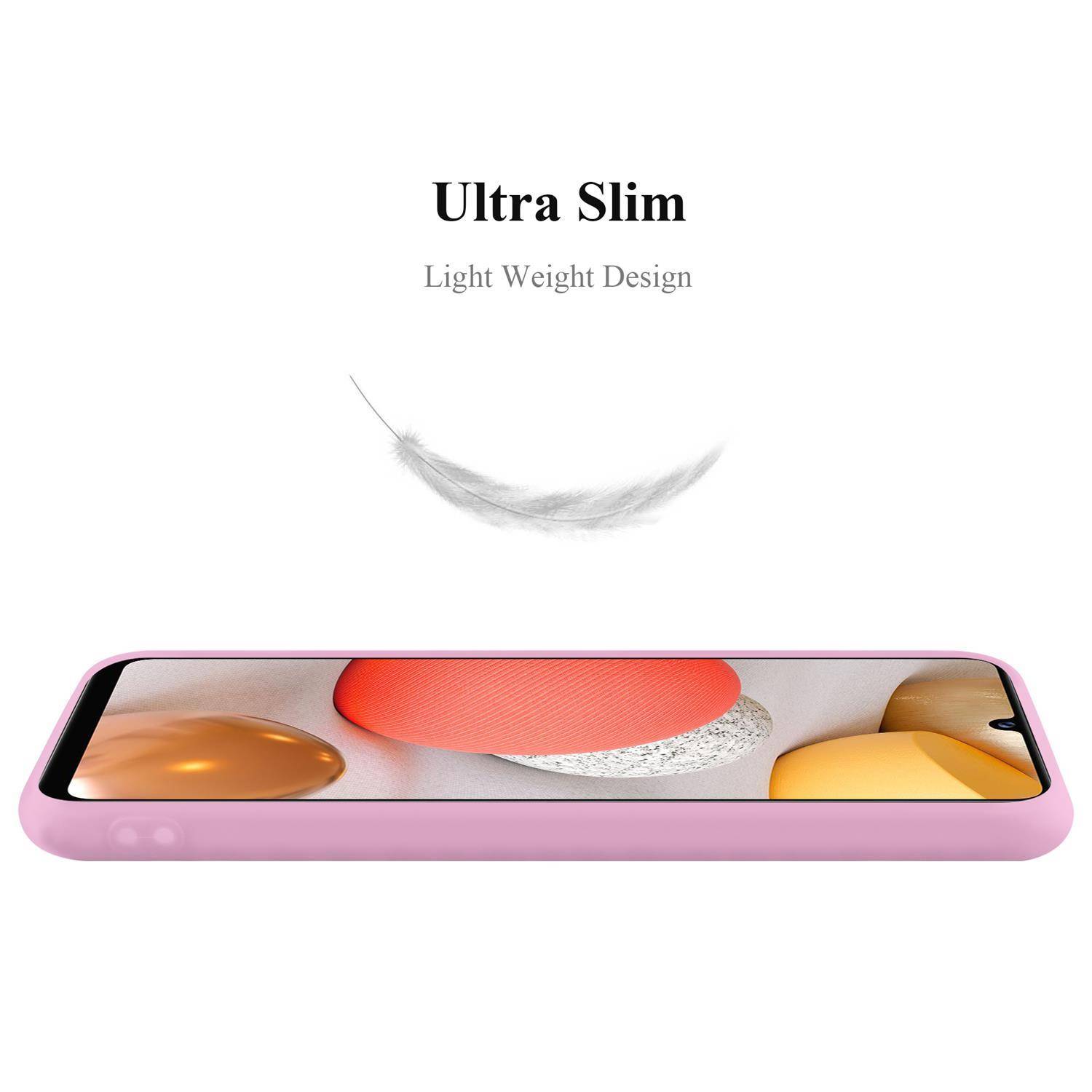 Cadorabo Hülle für Samsung Galaxy A42 4G Schutzhülle in Rosa Handyhülle TPU Silikon Etui Case Cover