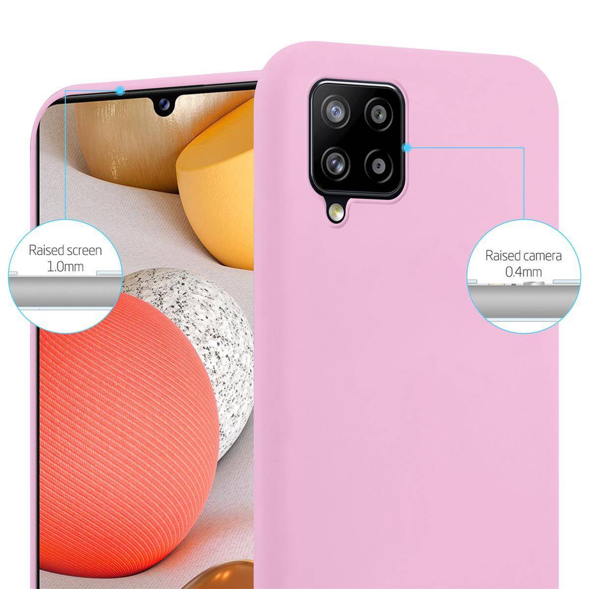 Cadorabo Hülle für Samsung Galaxy A42 4G Schutzhülle in Rosa Handyhülle TPU Silikon Etui Case Cover