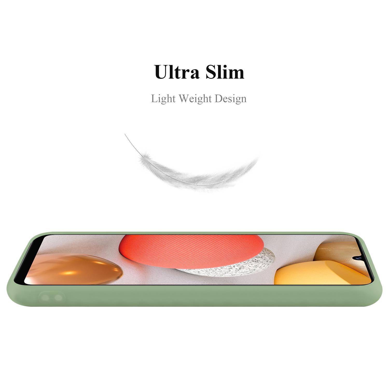 Cadorabo Hülle für Samsung Galaxy A42 4G Schutzhülle in Grün Handyhülle TPU Silikon Etui Case Cover