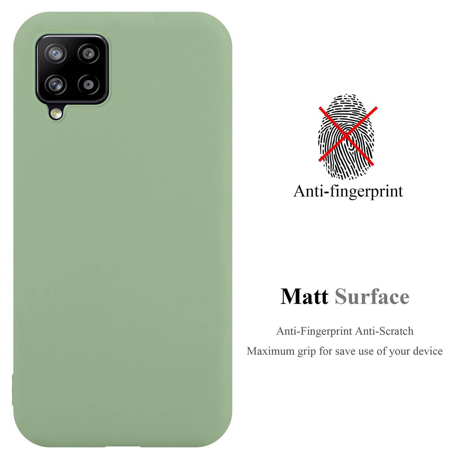 Cadorabo Hülle für Samsung Galaxy A42 4G Schutzhülle in Grün Handyhülle TPU Silikon Etui Case Cover