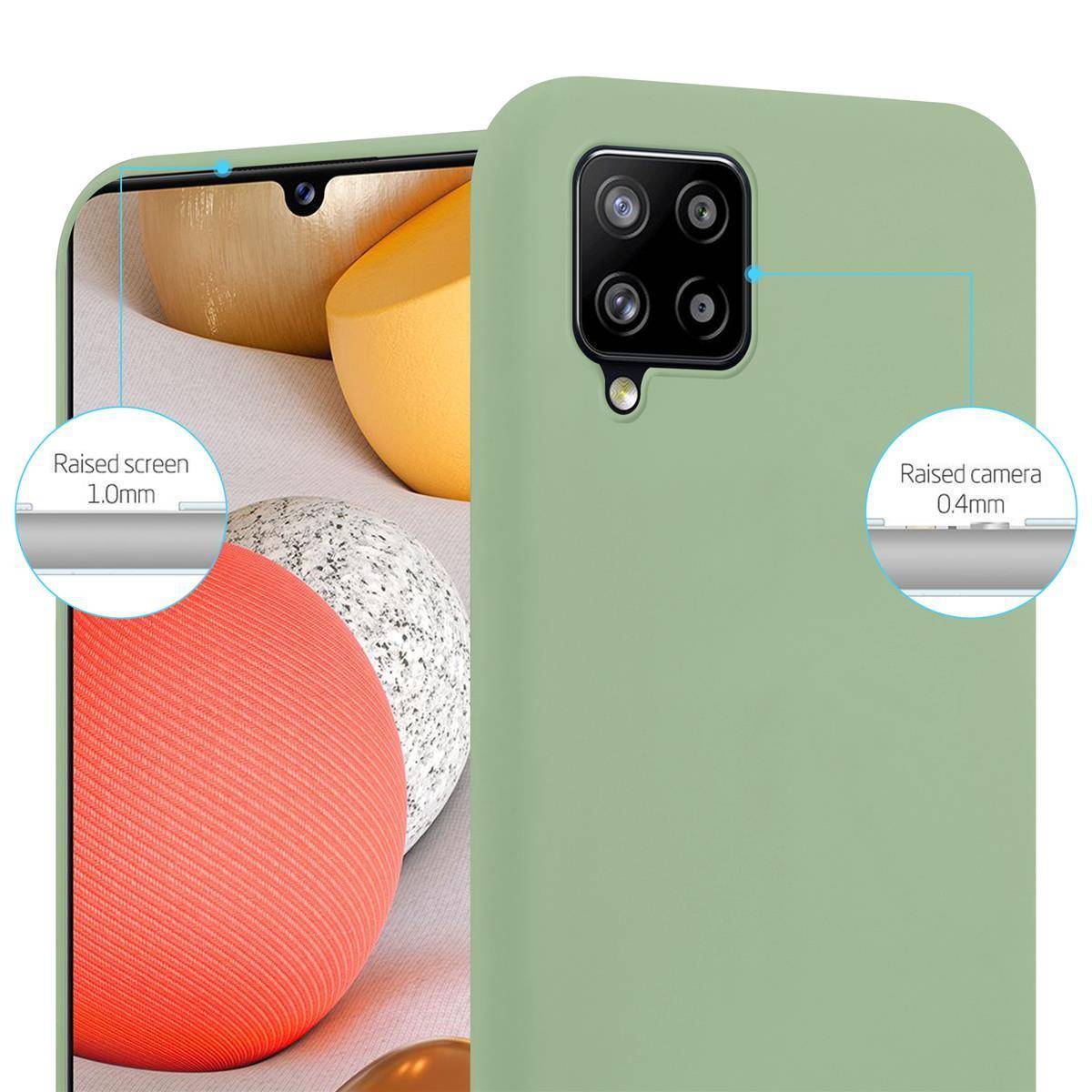Cadorabo Hülle für Samsung Galaxy A42 4G Schutzhülle in Grün Handyhülle TPU Silikon Etui Case Cover