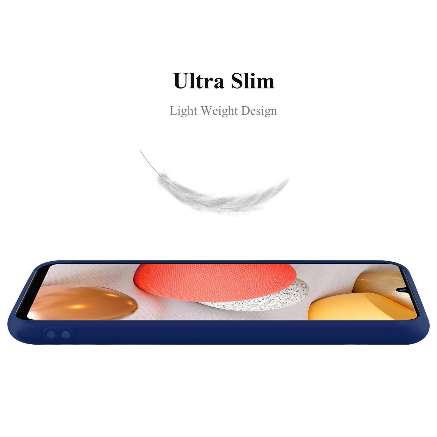 Cadorabo Hülle für Samsung Galaxy A42 4G Schutzhülle in Blau Handyhülle TPU Silikon Etui Case Cover