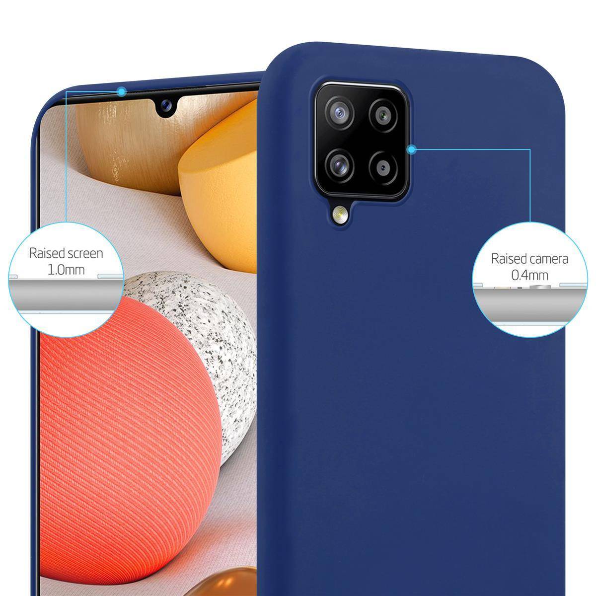 Cadorabo Hülle für Samsung Galaxy A42 4G Schutzhülle in Blau Handyhülle TPU Silikon Etui Case Cover
