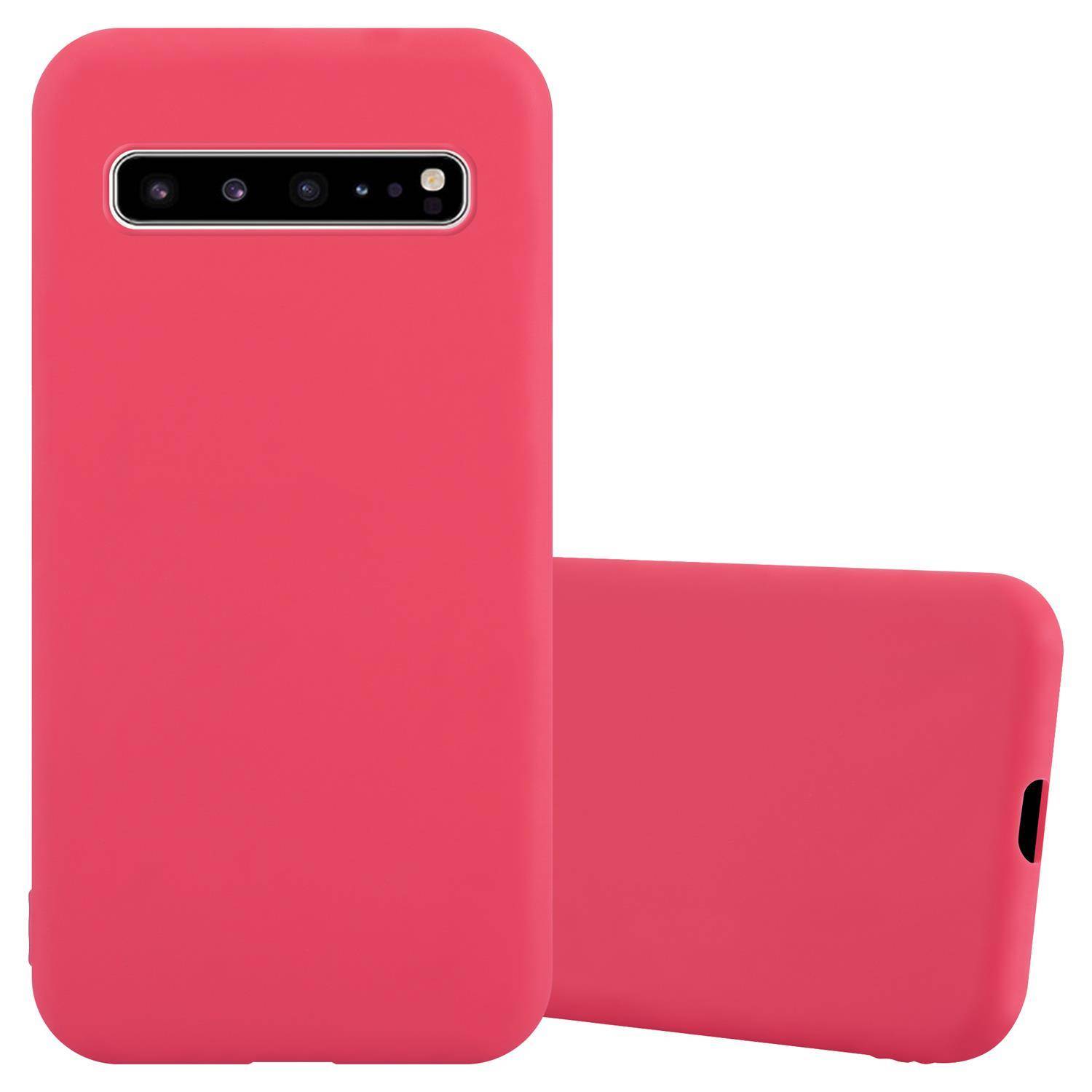 Cadorabo Hülle für Samsung Galaxy S10 5G Schutzhülle in Rot Handyhülle TPU Silikon Etui Case Cover