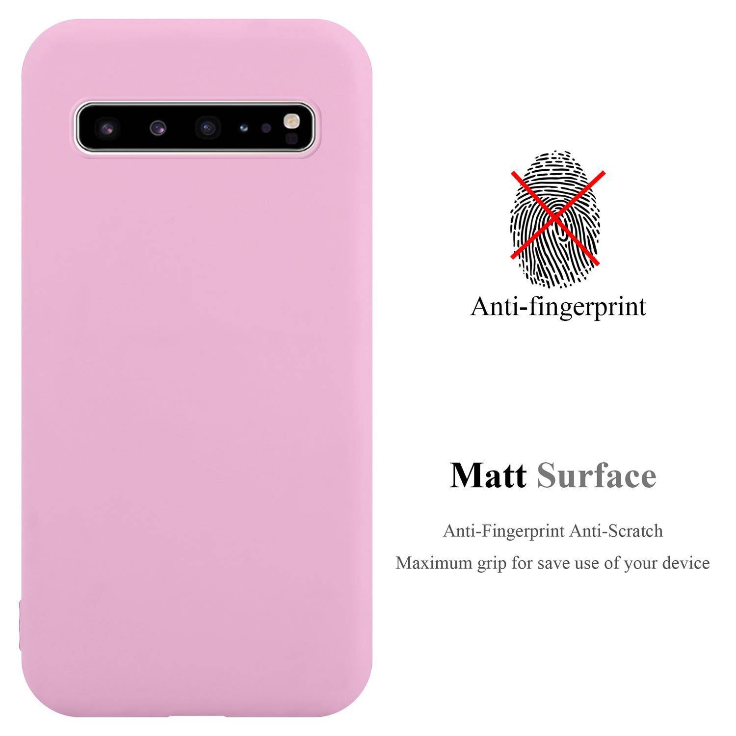Cadorabo Hülle für Samsung Galaxy S10 5G Schutzhülle in Rosa Handyhülle TPU Silikon Etui Case Cover
