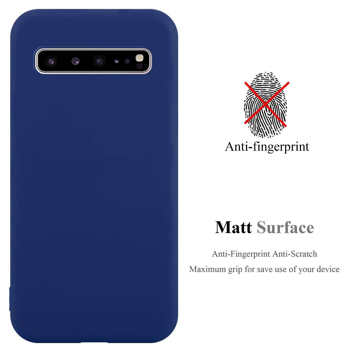 Cadorabo Hülle für Samsung Galaxy S10 5G Schutzhülle in Blau Handyhülle TPU Silikon Etui Case Cover