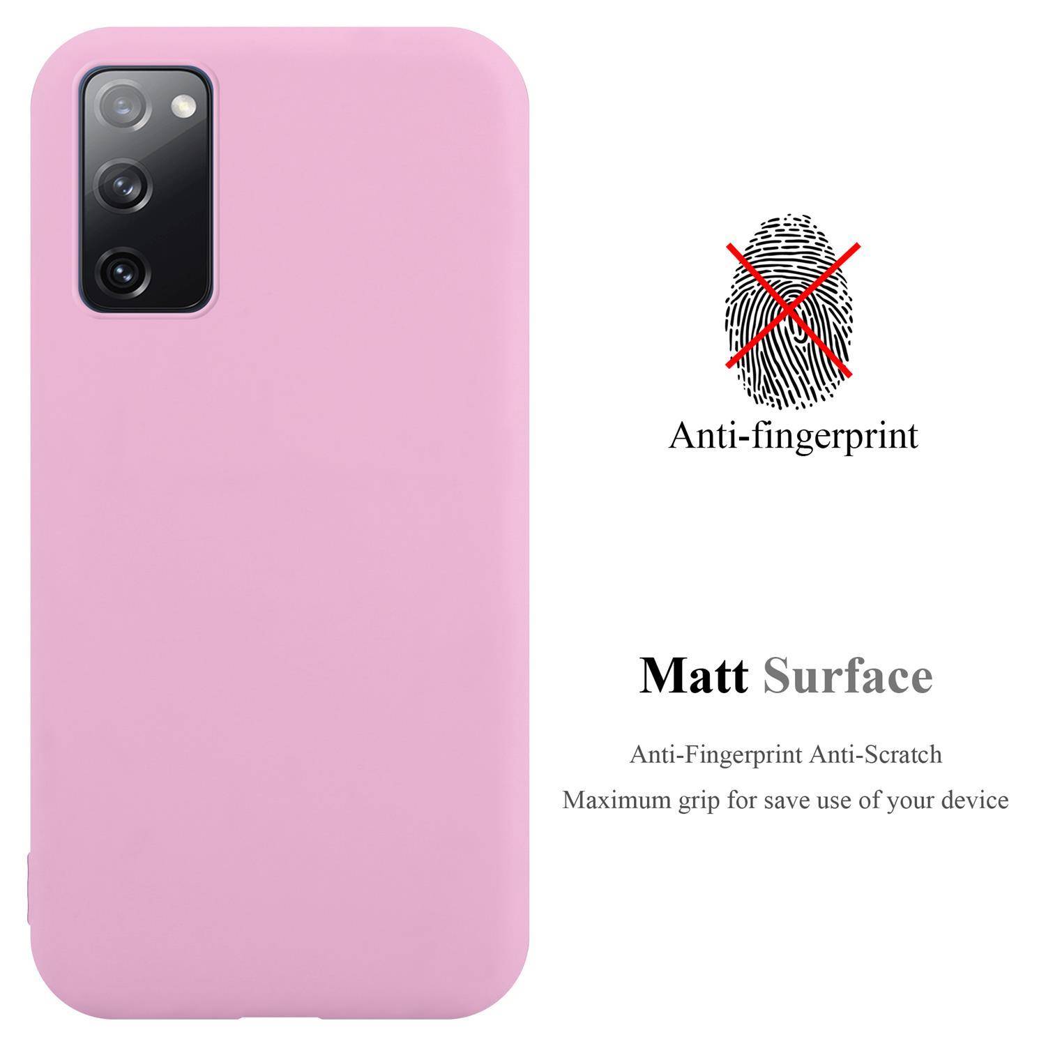 Cadorabo Hülle für Samsung Galaxy S20 FE Schutzhülle in Rosa Handyhülle TPU Silikon Etui Case Cover