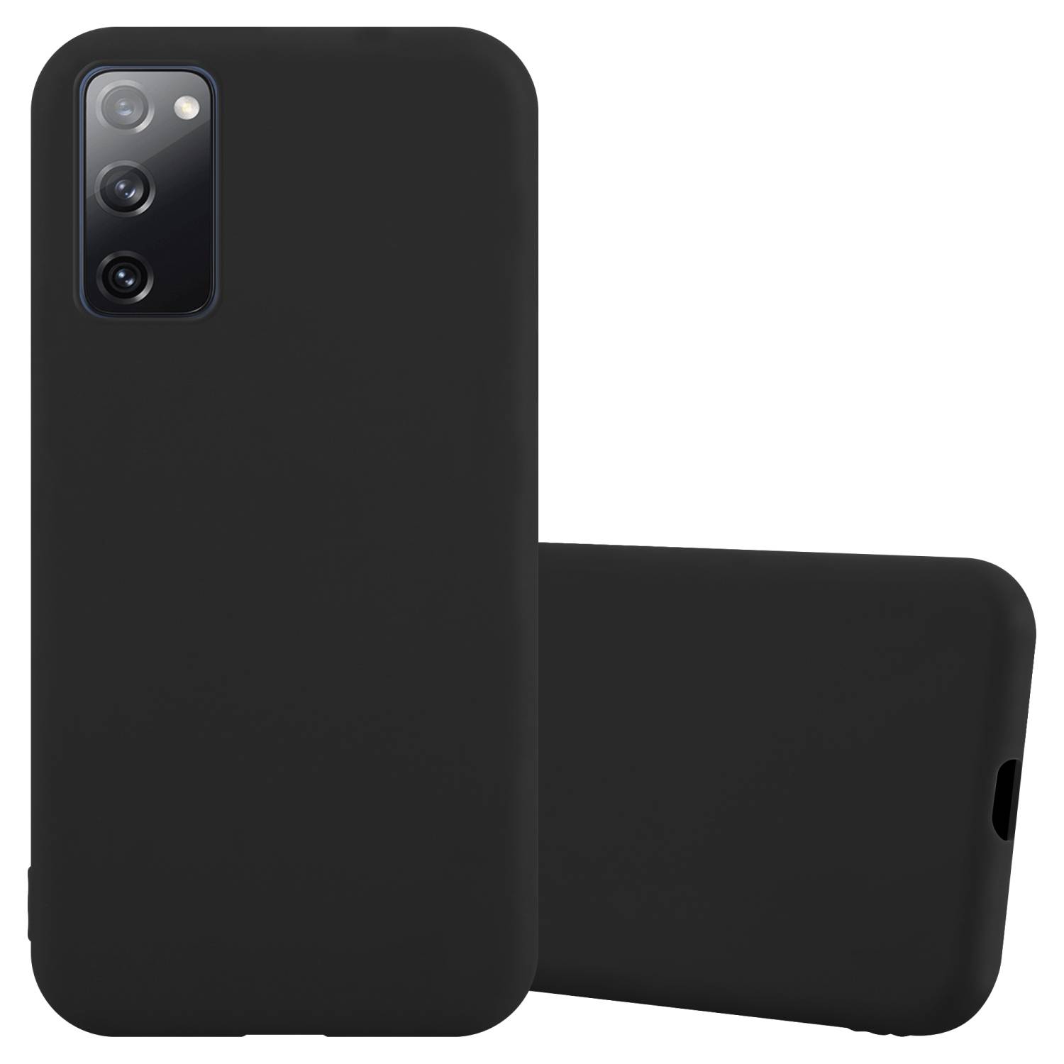 Cadorabo Hülle für Samsung Galaxy S20 FE Schutzhülle in Schwarz Handyhülle TPU Silikon Etui Case Cover