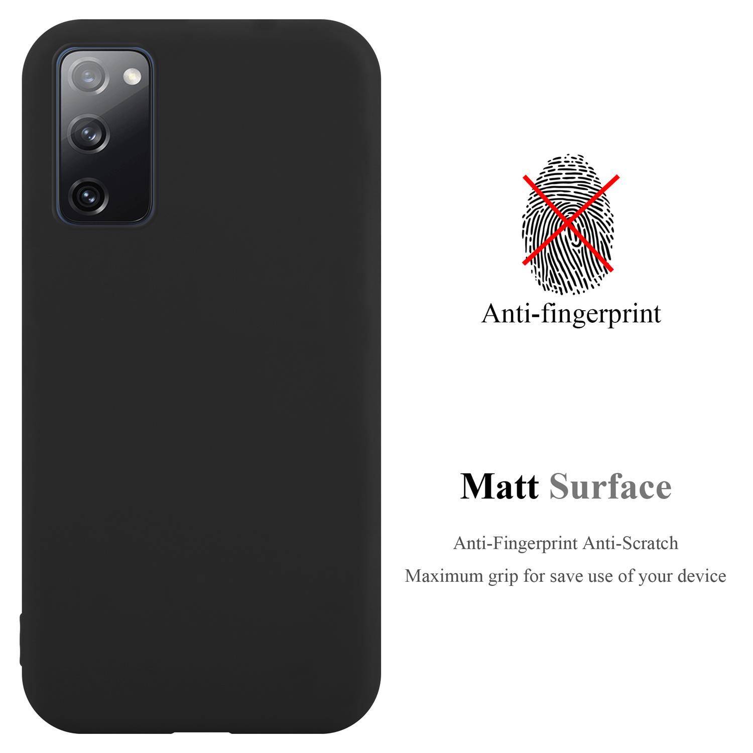 Cadorabo Hülle für Samsung Galaxy S20 FE Schutzhülle in Schwarz Handyhülle TPU Silikon Etui Case Cover