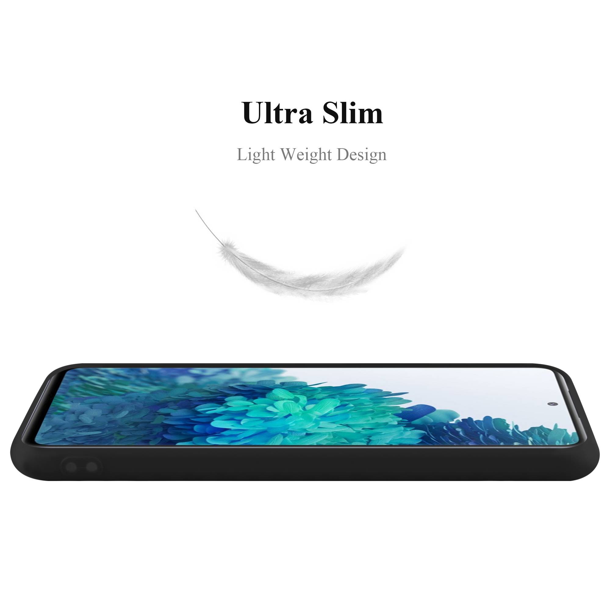 Cadorabo Hülle für Samsung Galaxy S20 FE Schutzhülle in Schwarz Handyhülle TPU Silikon Etui Case Cover