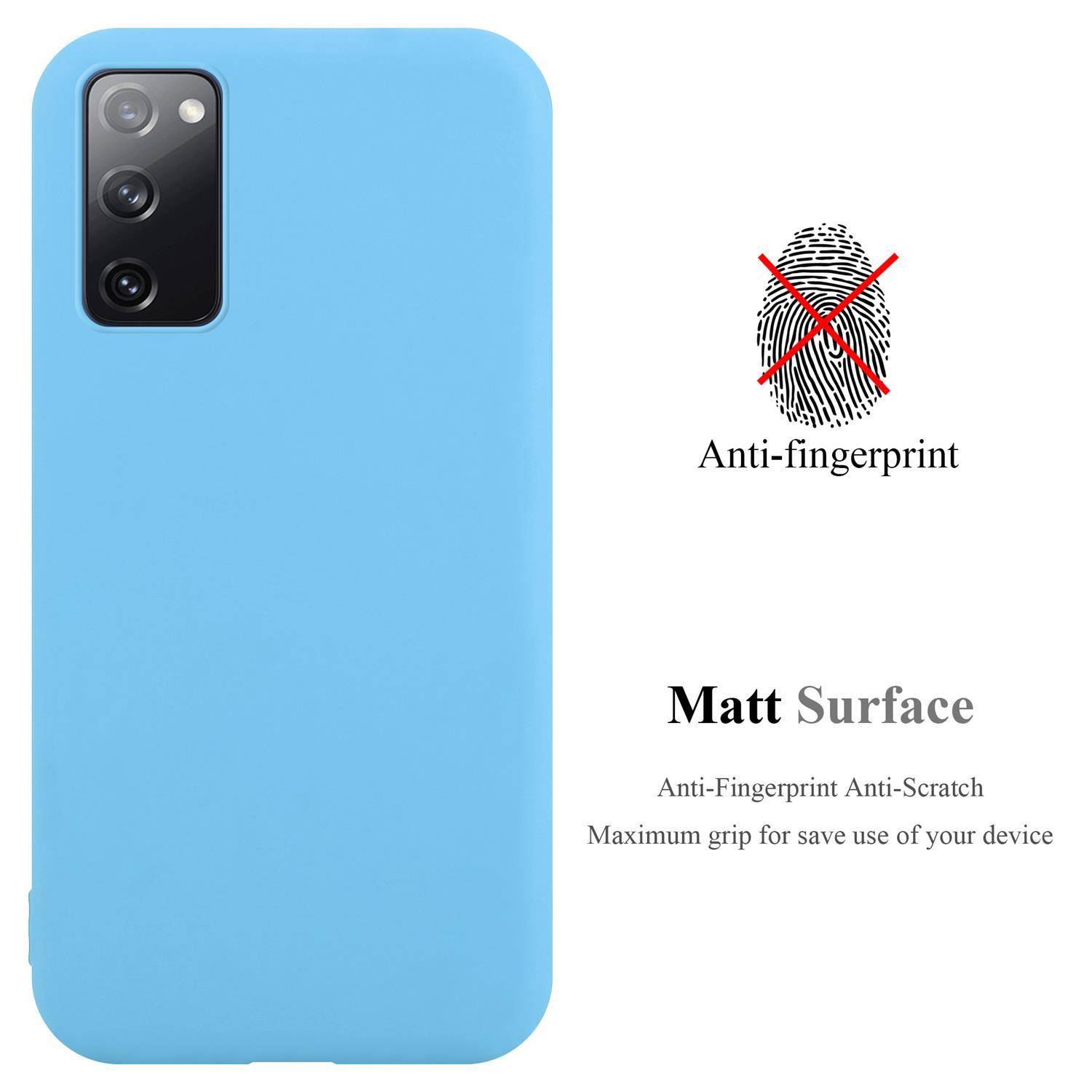 Cadorabo Hülle für Samsung Galaxy S20 FE Schutzhülle in Blau Handyhülle TPU Silikon Etui Case Cover