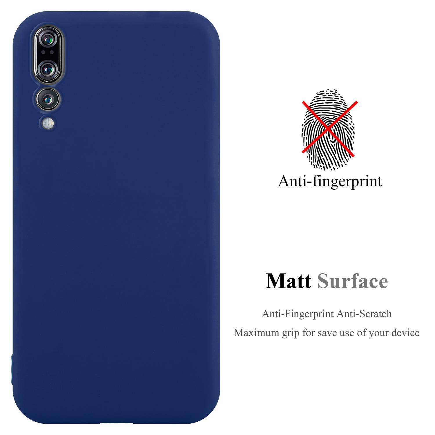 Cadorabo Hülle für Huawei P20 PRO / P20 PLUS Schutzhülle in Blau Handyhülle TPU Silikon Etui Case Cover