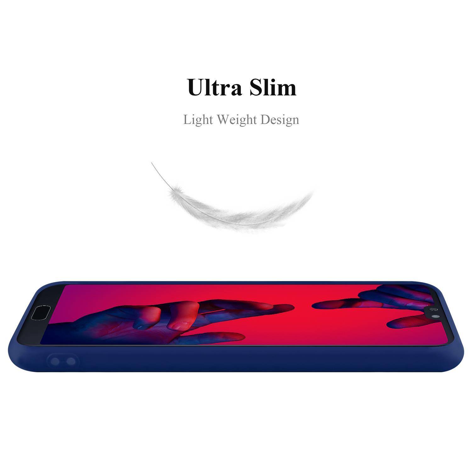 Cadorabo Hülle für Huawei P20 PRO / P20 PLUS Schutzhülle in Blau Handyhülle TPU Silikon Etui Case Cover