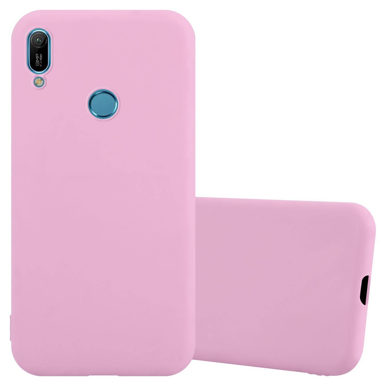 Cadorabo Hülle für Huawei Y6 2019 Schutzhülle in Rosa Handyhülle TPU Silikon Etui Case Cover