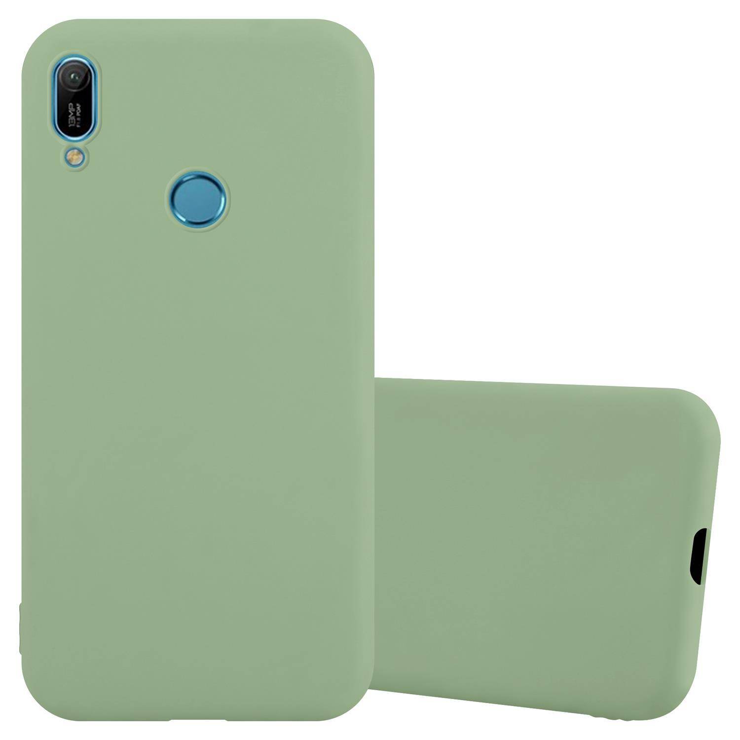 Cadorabo Hülle für Huawei Y6 2019 Schutzhülle in Grün Handyhülle TPU Silikon Etui Case Cover