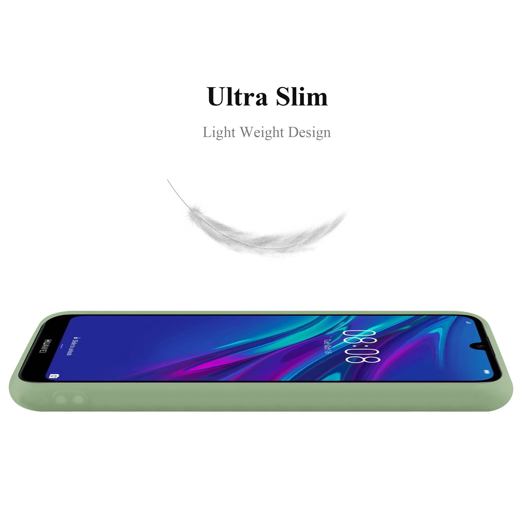 Cadorabo Hülle für Huawei Y6 2019 Schutzhülle in Grün Handyhülle TPU Silikon Etui Case Cover