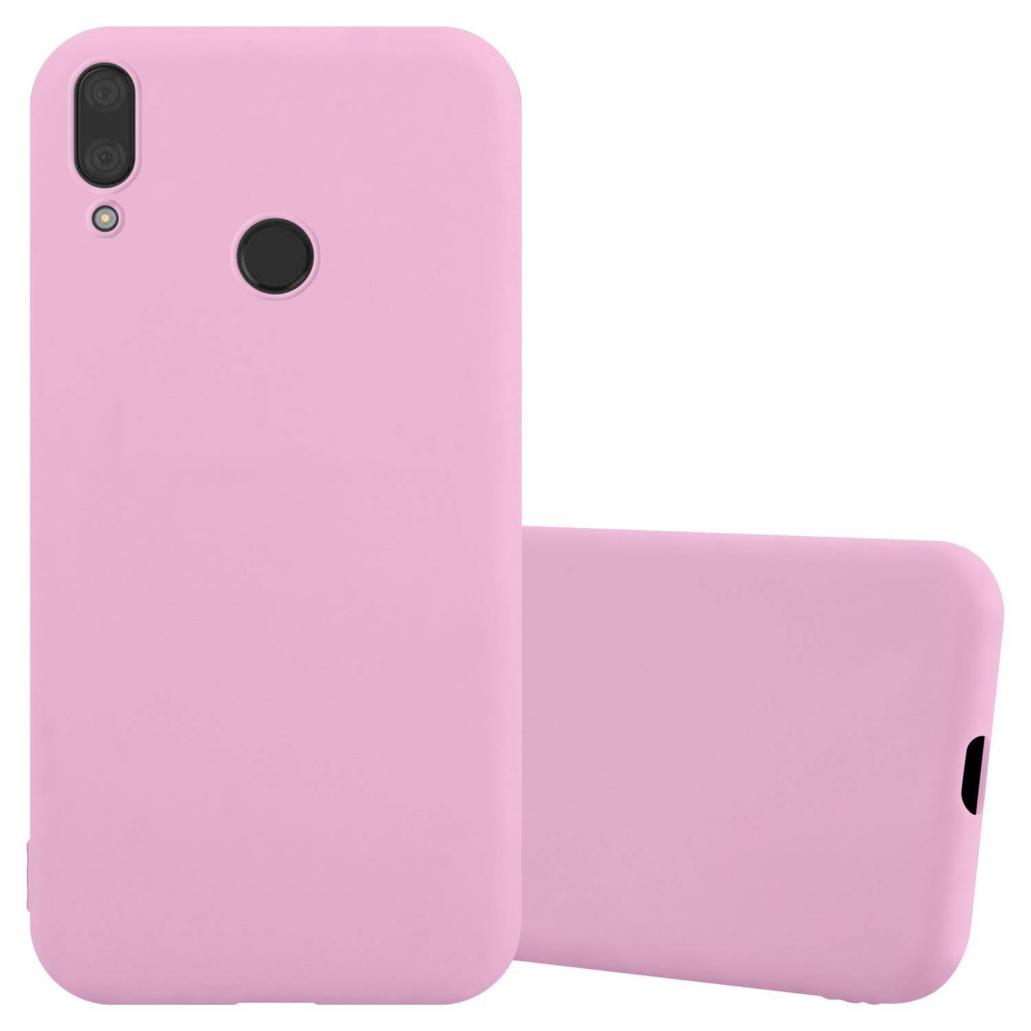 Cadorabo Hülle für Huawei Y7 2019 / Y7 PRIME 2019 Schutzhülle in Rosa Handyhülle TPU Silikon Etui Case Cover