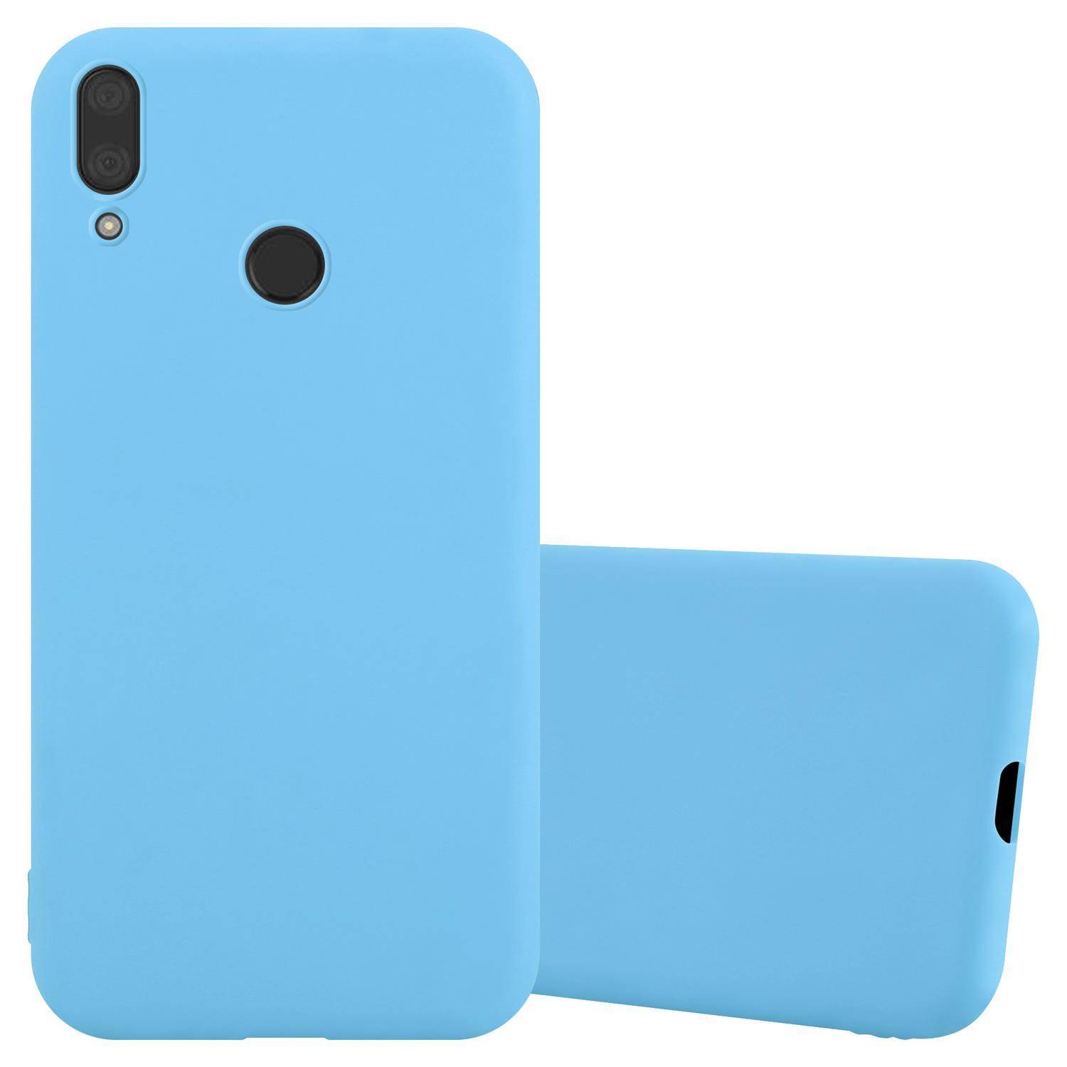 Cadorabo Hülle für Huawei Y7 2019 / Y7 PRIME 2019 Schutzhülle in Blau Handyhülle TPU Silikon Etui Case Cover