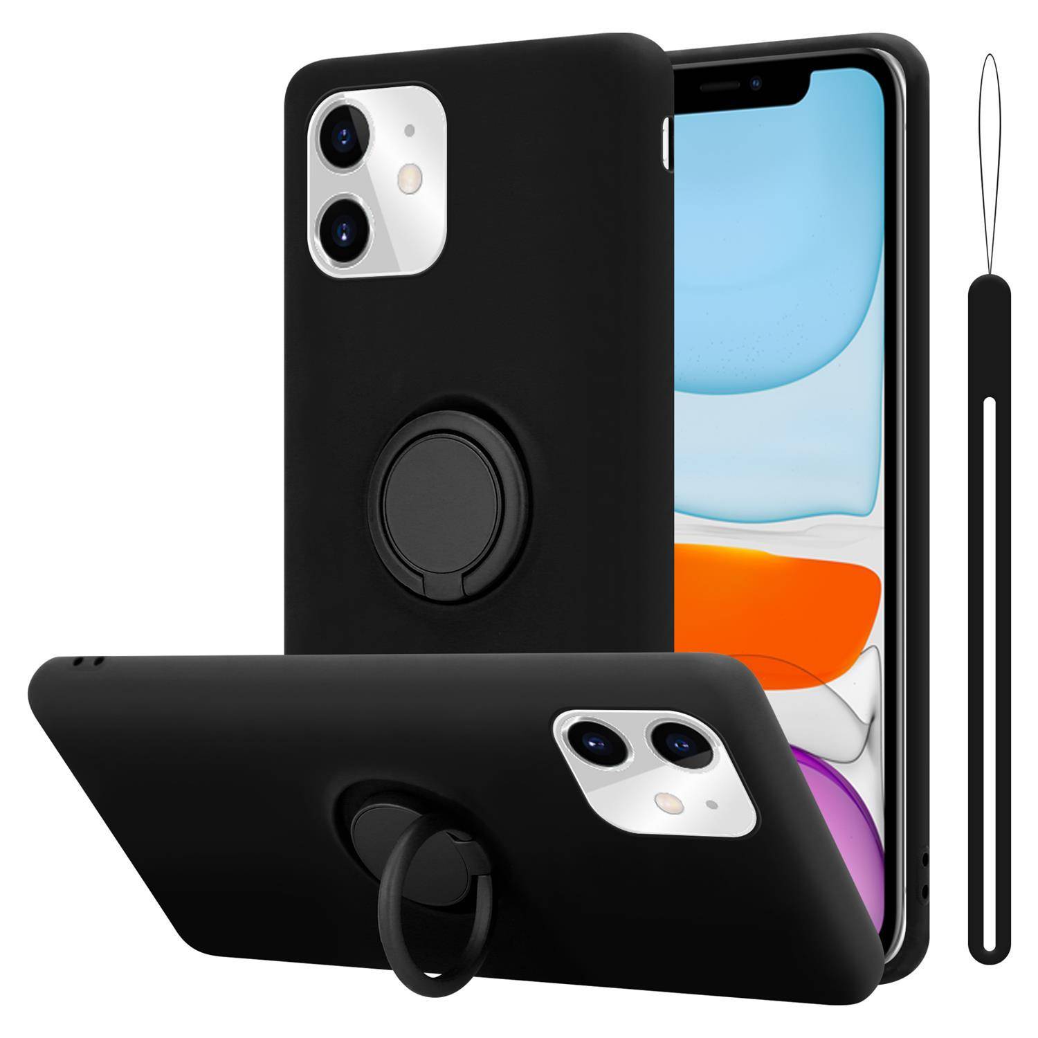 Cadorabo Hülle für Apple iPhone 11 Schutz Hülle in Schwarz Handyhülle TPU Etui Case Cover
